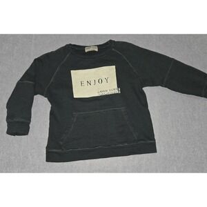 Zara Boys Collection LA Shirt Size 116 6-7 Years Top Sweater Gray Pocket Front